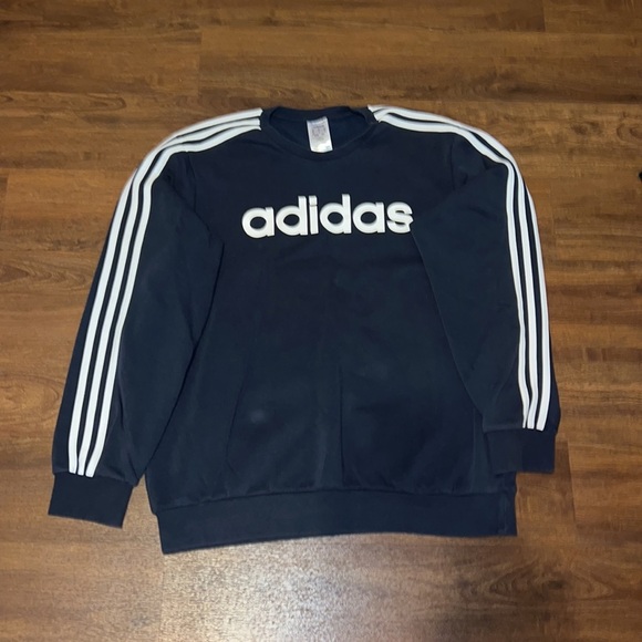 adidas Men's Essentials 3-Stripes Fleece Crew - Picture 8 of 13